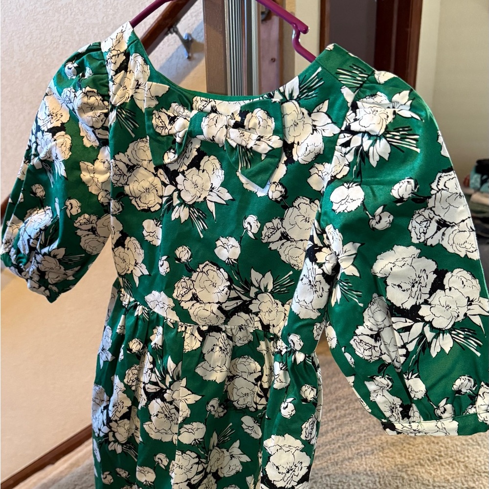 Janie and Jack Green Floral Dress